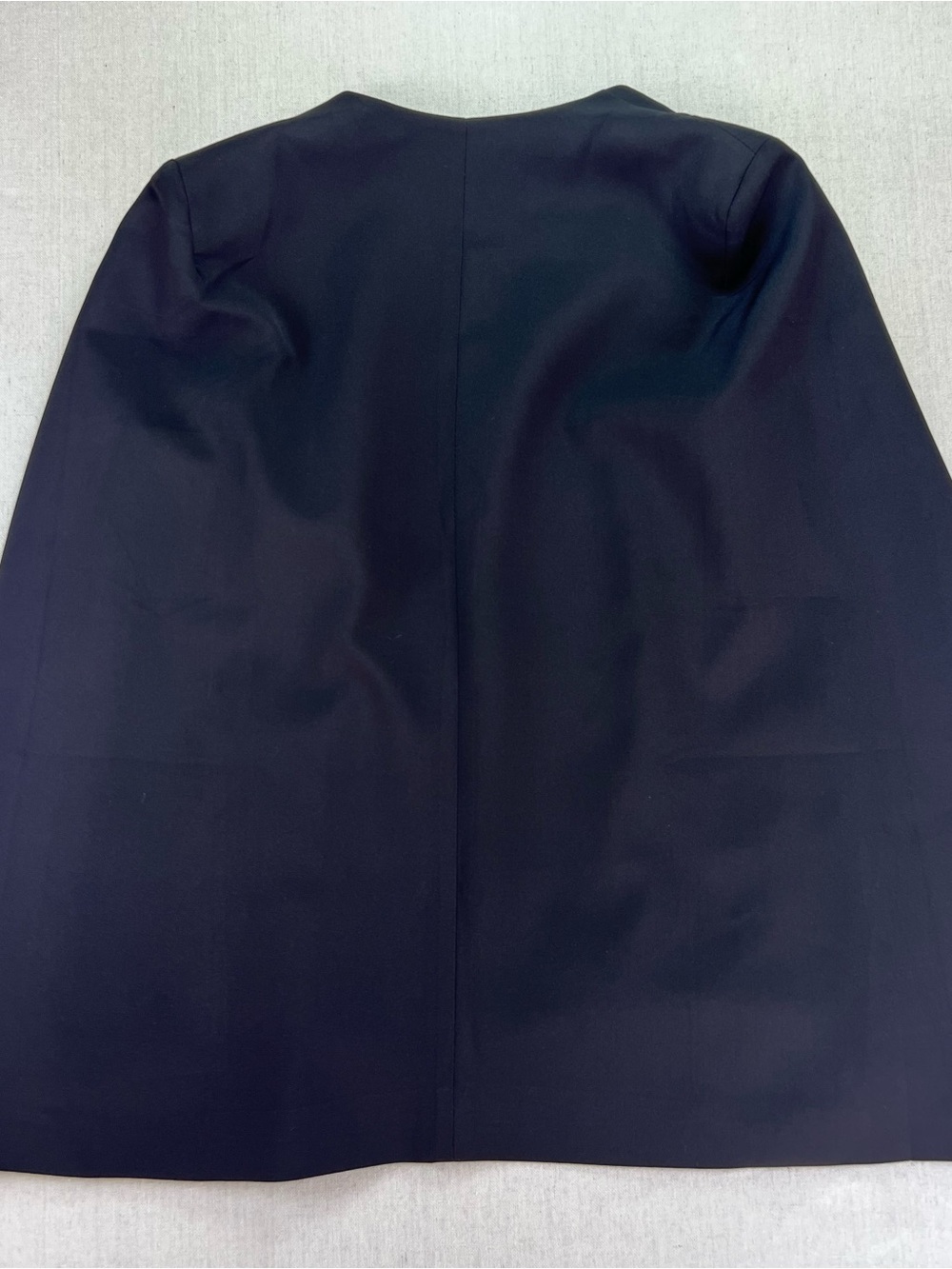 Women's Black Cape Blazer - Sleek Open-Front Jacket - Picture 2 of 5
